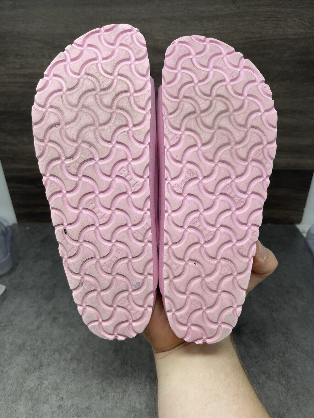 Birkenstock EVA Sandals Womens Size 6 (37) Pink Rubber Slide Slip On - Picture 8 of 8